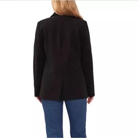 Vince Camuto Blazer Suit Jacket Women XL Black One Button Peak Lapel Pockets NWT - Picture 2 of 9